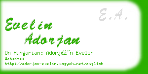 evelin adorjan business card